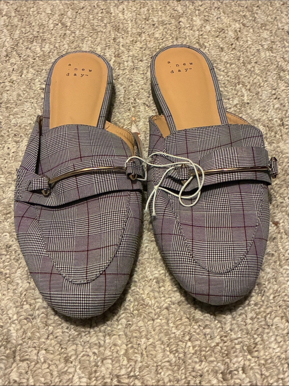 Women's Remy Plaid Backless Mules/Loafers Size 11